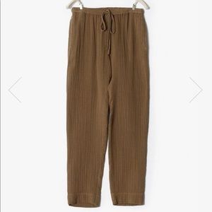 NWT Xirena XS ‘Jordyn’ pant, sandalwood color, 100% cotton gauze.